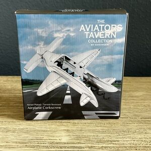 🆕 Godinger Aviators Tavern Airplane Corkscrew